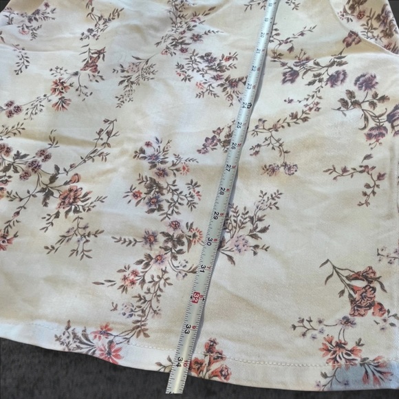 No Boundaries Overall Dress Floral White Denim 2XX/19 - Picture 8 of 16